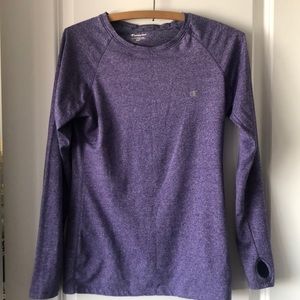 Champion Long Sleeve Space-Dye Purple sz S